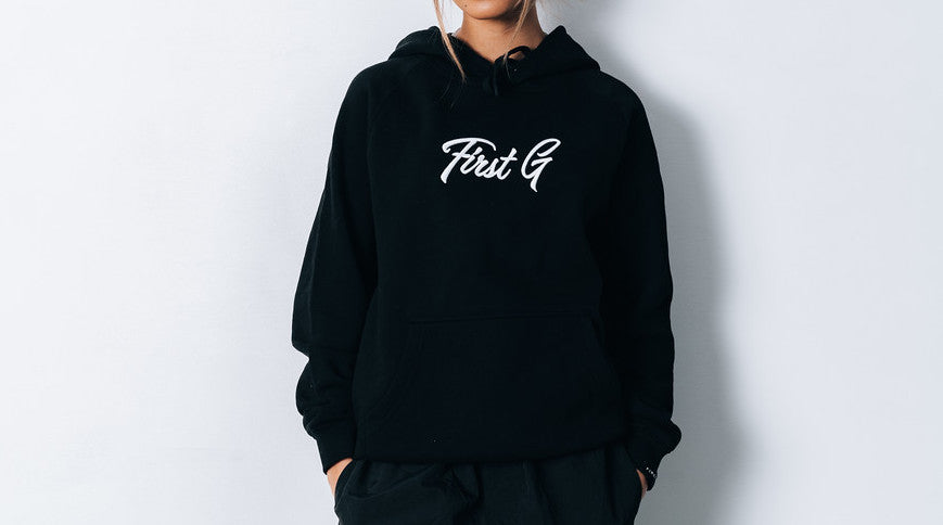 Grand Script Hoodie Black – Grand Collection